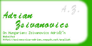 adrian zsivanovics business card